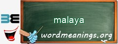 WordMeaning blackboard for malaya